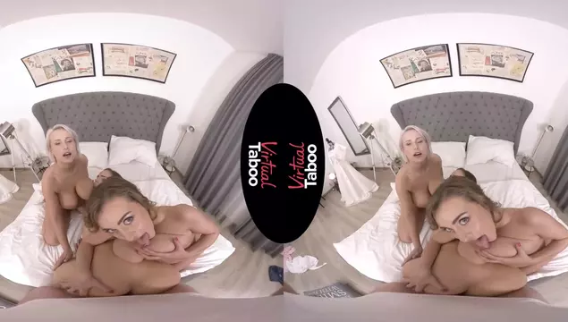 Sexo grupal de la novia antes de la boda - Porno VR